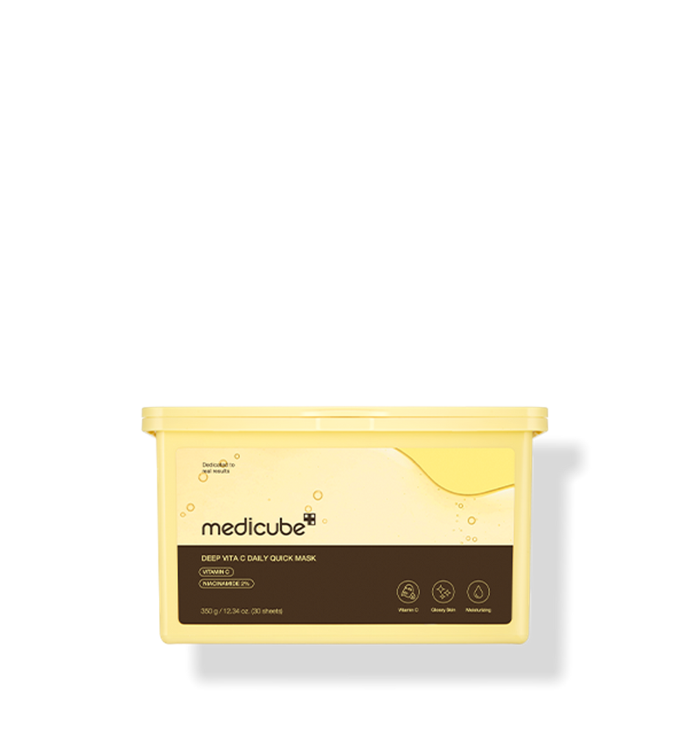 DICA B7 A+ DAILY MASK & medicube 美容液 Medicube -Deep Vita C Daily Quick Mask (350ml/30 Folhas) – K